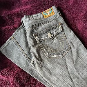 Ripped boot cut True Religion Jeans